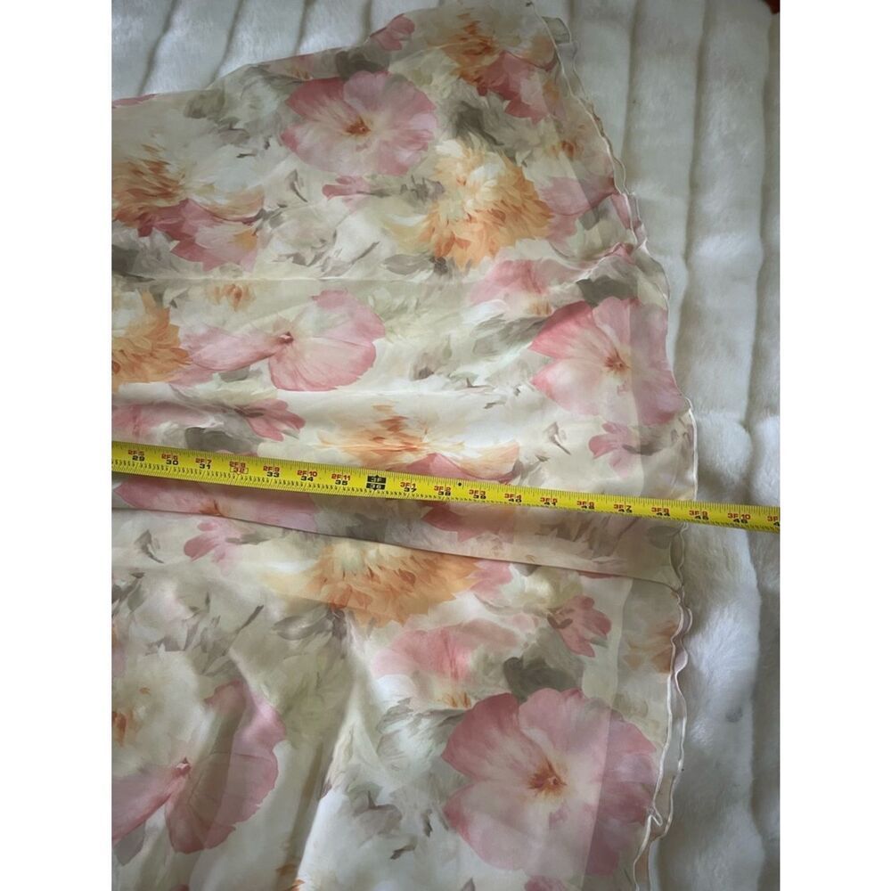 Scarlett Floral Pink & Cream V-Neck Tie-Shoulder Midi Dress SZ14W - Picture 5 of 8